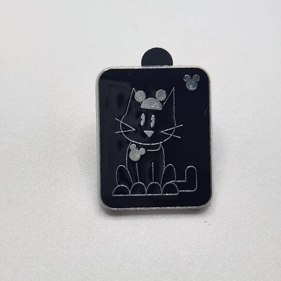 Disney Pin 64832 Hidden Mickey Cat Black w/Mickey Ears Hat Stick People 2008 - Picture 1 of 3